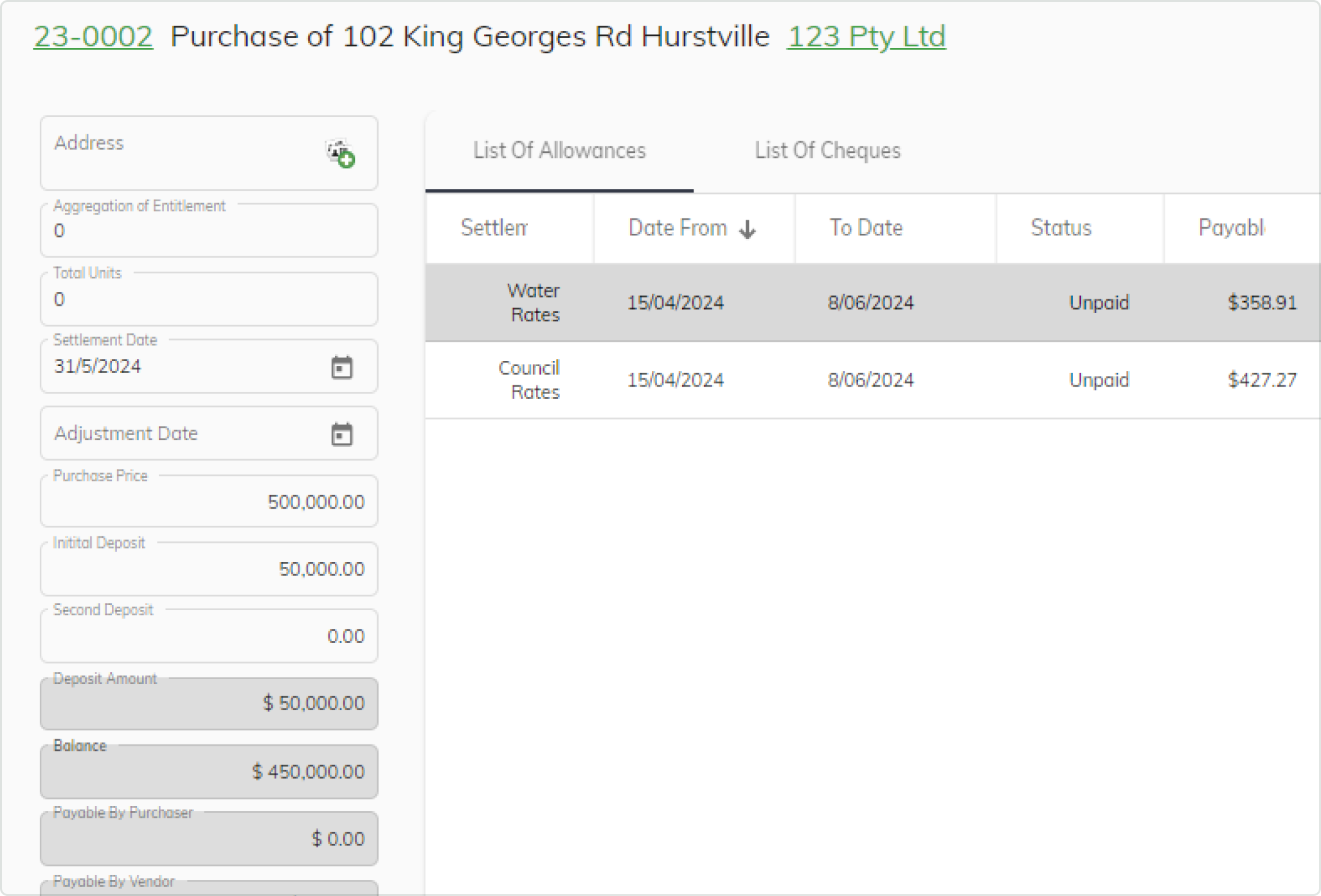 Settlement Calculator - SILQ